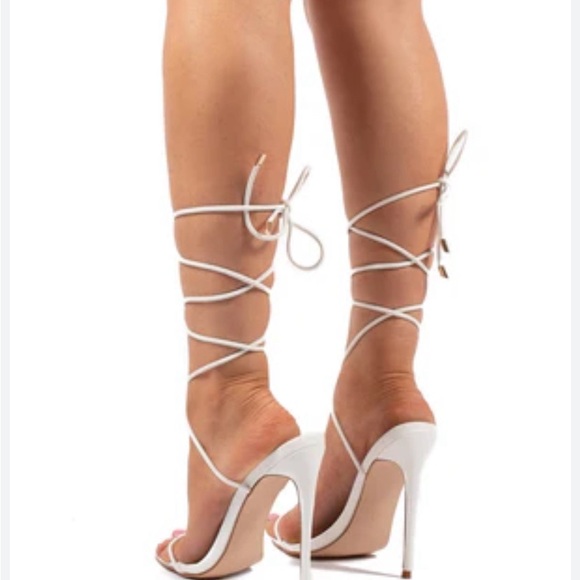 The Schutz®Vikki stiletto heel crafted from leather square-shaped toe ankle-wrap - Picture 2 of 4